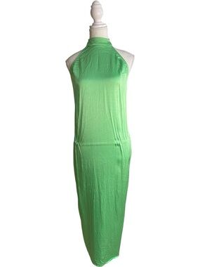 Zara | Dresses | Zara Green Fringe Midi Dress Nwt Large | Poshmark